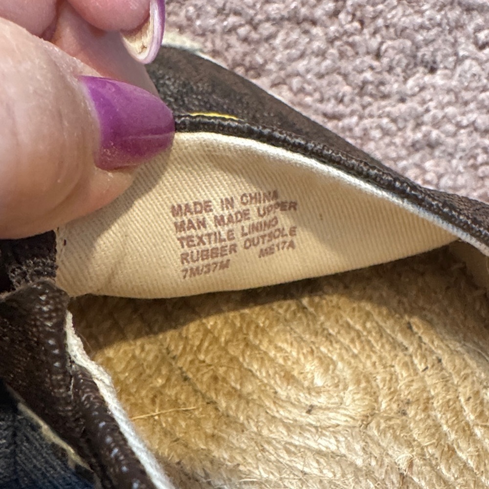 NWOT Michael Kors Brown and Tan Logo Espadrilles w/Palm Design Perfect Condition - Picture 10 of 10